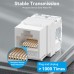 Модуль Vention Keystone Jack Cat.6 неэкранированный 180 градусов Белый