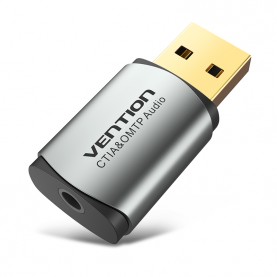 Внешняя звуковая карта Vention USB Серая