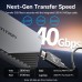 Корпус для SSD Vention USB 4.0 Type-C M.2 NVMe Серый