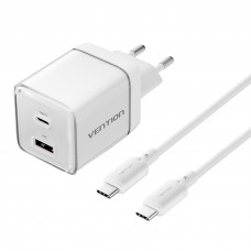 Набор для зарядки Vention з/у GaN 70W 2 порта USB (C + A) и кабель USB-C 5А