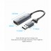Устройство видеозахвата Vention HDMI F > USB-C/A M - 0,1м, серый