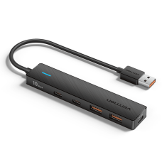 Концентратор Vention USB 3.2 Gen 2 AM/ 2хUSB-C/ 2хUSB-A Черный