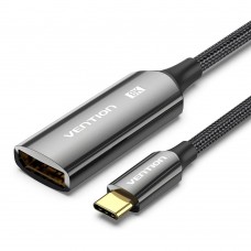Мультимедиа конвертер Vention USB CM/DP v1.4 F - 0,25м. Черный Двунаправленный