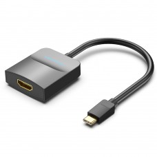 Мультимедиа конвертер Vention USB Type C M/HDMI F, Черный